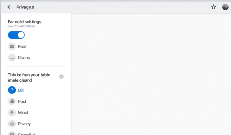 Illustration of a user's control panel for privacy settings